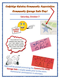 Flyer for Community Garage Sale 2017