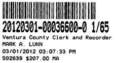 County stamp on recorded CC&Rs County stamp on recorded CC&Rs