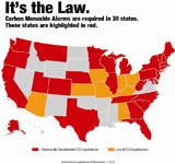 CO Alarms Are Required in 30 States
