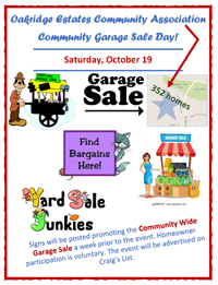 Flyer for Community Garage Sale 2019 Flyer for Community Garage Sale 2019