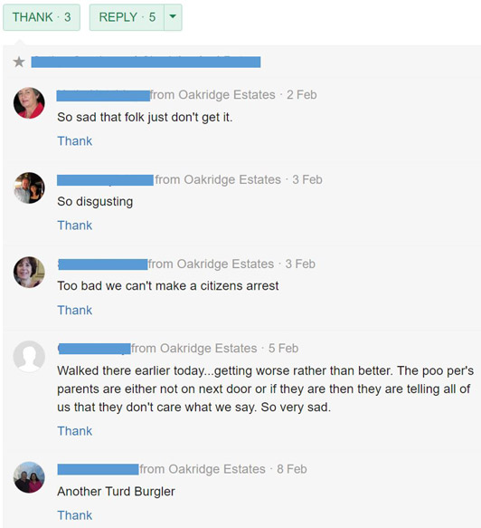Nextdoor Post from 2 Feb 2017 (more)