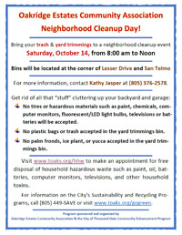 Flyer for Neighborhood Cleanup 2017 Flyer for Neighborhood Cleanup 2017