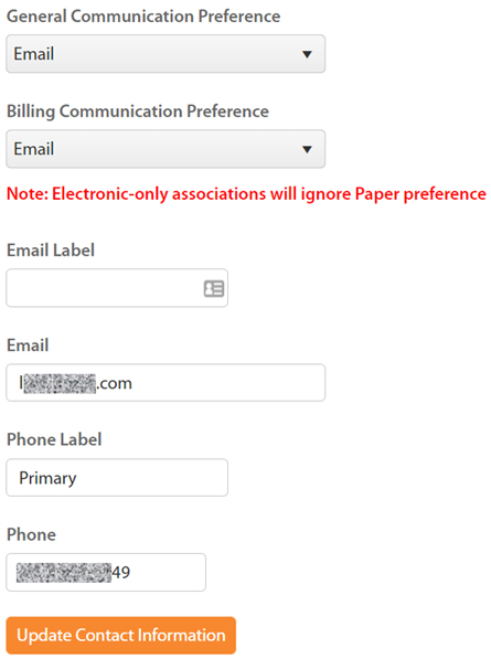 Specifying Communication Preferences